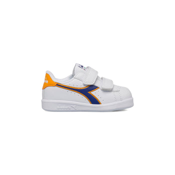 Sneakers primi passi bianche da bambino con logo blu Diadora Game P TD, Brand, SKU s334000102, Immagine 0